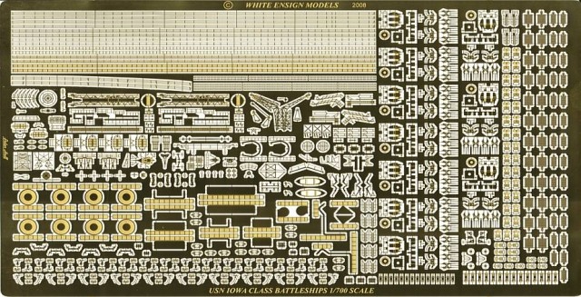 1/700 WWII USS Iowa Class Detail Etching Parts for Tamiya/Fujimi - Click Image to Close