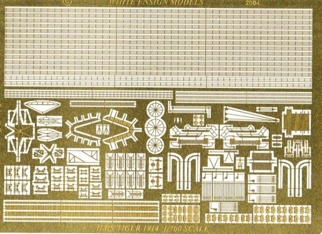 1/700 HMS Tiger Battle Cruiser Detail Up Etching Parts - Click Image to Close