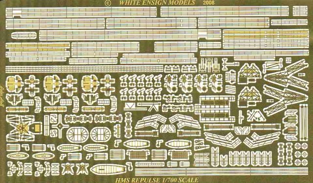 1/700 HMS Repulse Etching Parts for Tamiya - Click Image to Close