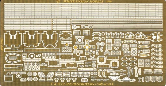 1/700 V & W Class Destroyer Etching Parts for Tamiya HMS Vampire - Click Image to Close